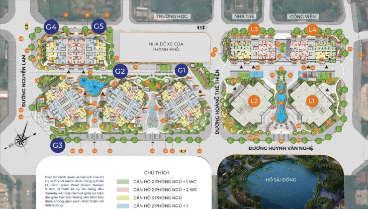 Bán căn hộ 99m2 tòa G4, G5 bc hướng ĐN le grand jardin sài đồng, long biên