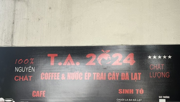 SANG NHƯỢNG QUÁN COFFEE VÀ NƯỚC ÉP TRÁI CÂY ĐÀ LẠT TẠI 28 ĐƯỜNG SỐ 4, PHƯỜNG AN LẠC A, QUẬN BÌNH TÂN