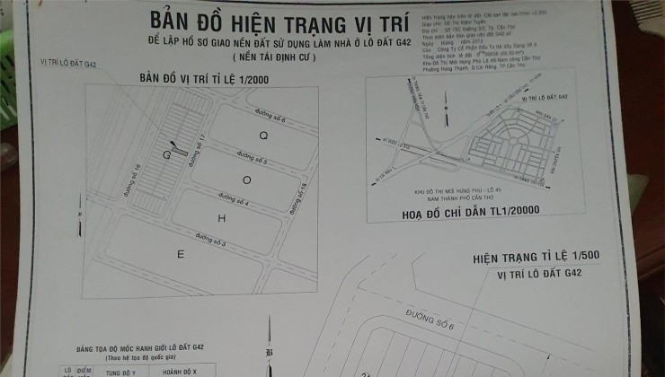 Chính Chủ Bán Nhanh 2 Lô Đất Nền G42 - G43 Đường Số 17  KĐT Mới Hưng Phú, Cái Răng, Cần Thơ