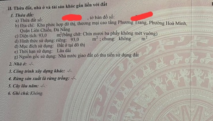 Bán lô đất Kẹp Công Viên - Đinh Đức Thiện - Hoà Minh - Liên Chiểu