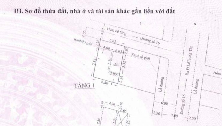 68m2 - NGANG KHỦNG 6,8M - HXH ÔTÔ TRÁNH - AEON TÂN PHÚ - GIÁ 5 TỶ LẺ