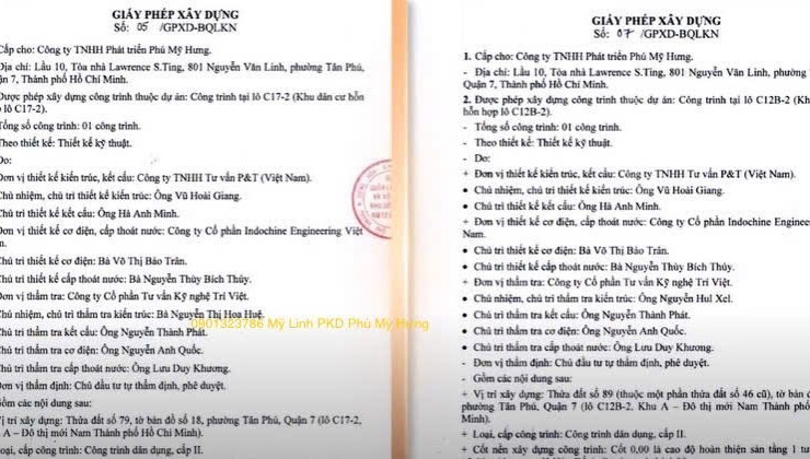 Thông tin Chi tiết 5 toà nhà đang bán tại Khu Tài Chính của Phú Mỹ Hưng. Chi tiết 0901323786