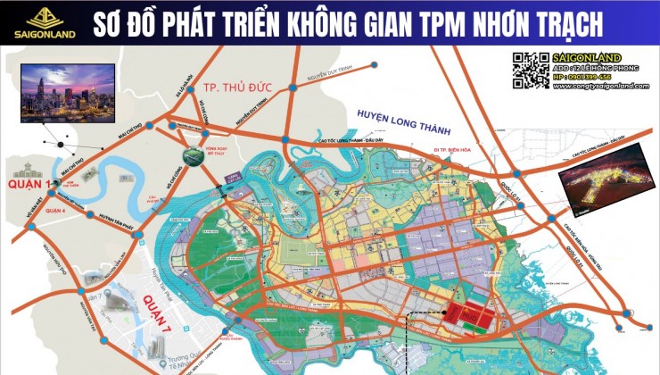 Saigonland  Cần bán nền Nhà Phố 100m2 sẵn sổ hồng riêng tại dự án XDHN Nhơn Trạch Đồng Nai