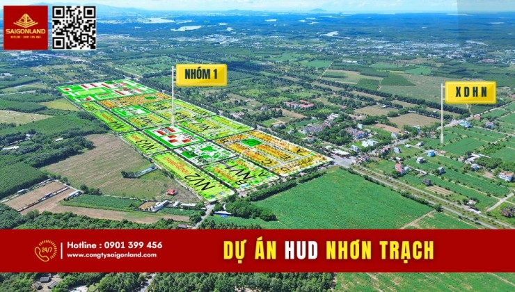 Saigonland  Cần bán nền Nhà Phố 100m2 sổ sẵn tại dự án XDHN Nhơn Trạch Đồng Nai