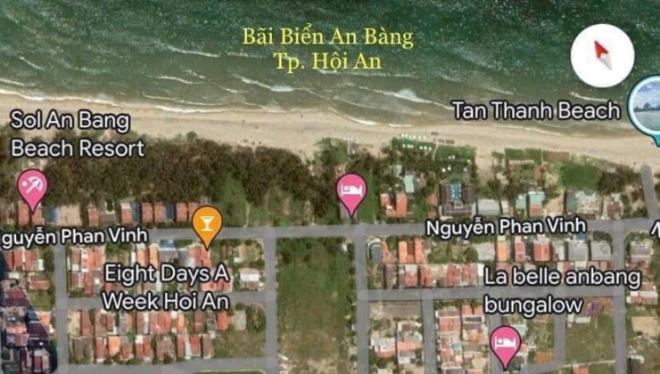 Bán lô đất biển 4 mặt tiền sát LẠC LONG QUÂN, Cẩm Thanh, Hội An, Quảng Nam dt 3,866m2 giá 32 tr/m.