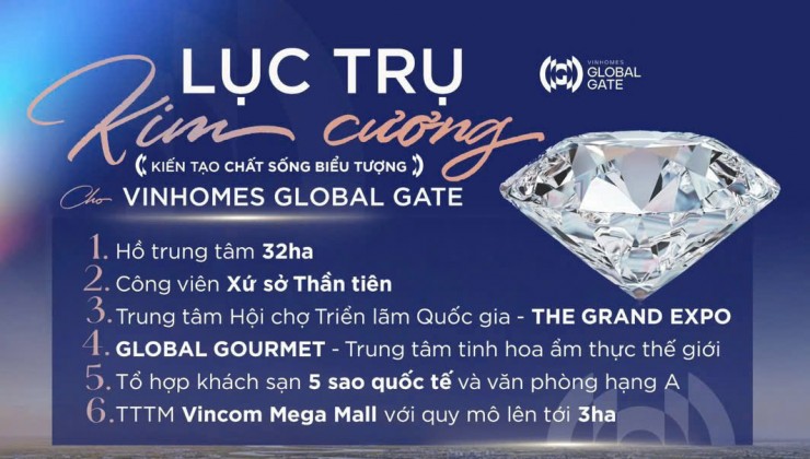 QUỸ CĂN VINHOME CỔ LOA GLOBAL GATE VỊ TRÍ ĐẸP VÀ GIÁ TỐT NHẤT THỊ TRƯỜNG