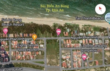 Bán lô đất biển 4 mặt tiền sát LẠC LONG QUÂN, Cẩm Thanh, Hội An, Quảng Nam dt 3,866m2 giá 32 tr/m.