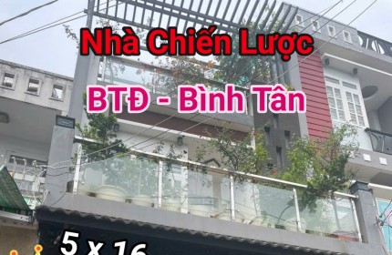 NHÀ 3 TẦNG 80M2 - 5X16 - CHIẾN LƯỢC - BÌNH TÂN - NHỈNH  6 TỶ 5