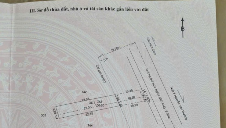 Bán nền thổ cư đẹp mặt tiền đường Bùi Hữu Nghĩa ( tỉnh lộ 918 )