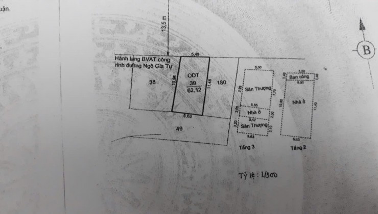 Chính chủ bán nhà 3 tầng MT 349A Ngô Gia Tự, vị trí đắc địa trung tâm TP. Phan Rang-Tháp Chàm, ngang 5,5m, nở hậu, 5,3tỷ