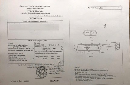 Hạ giá 500tr nhà P15 Tân Bình 139m2 giá 8,1 tỷ.