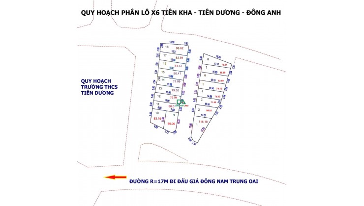 Bán Đất Đấu Giá X6 Tiên Kha Tiên Dương Đông Anh -2 mặt đường