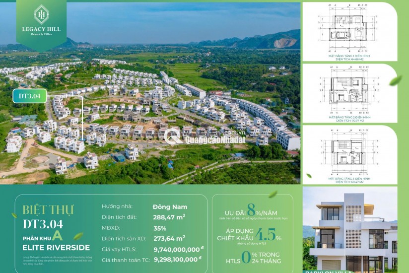 Legacy Hill: Chinh Phục Đỉnh Cao Sống Đẳng Cấp Cùng Biệt Thự DT3.04