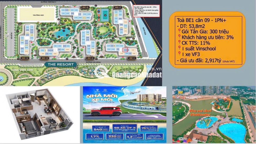 Hàng THƠM CĐT căn hộ BEVERLY 1PN+  Vinhomes Grand Park