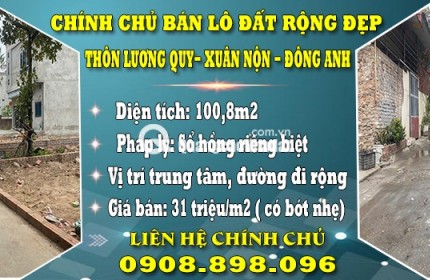 Cần Tiền Bán Nhanh lô đất đep tại Thôn Lương Quy, Xuân Nộn, Đông Anh