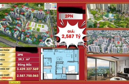 Bán căn hộ 2pn Vinhomes Grand Park giá tốt phù hợp vợ chồng trẻ hoặc người trẻ muốn mua nhà SG