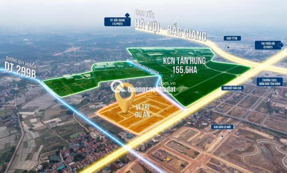 Đất nền Tân Hưng BẮC GIANG- Cạnh Khu Công Nghiệp Tân Hưng