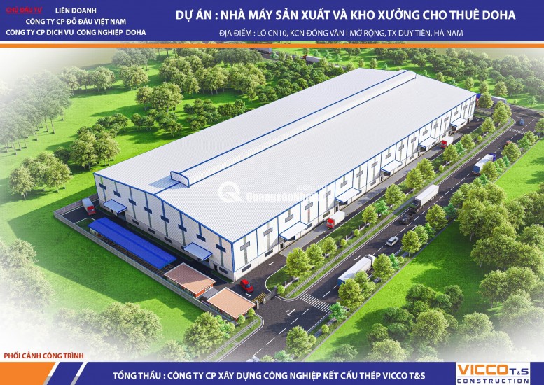 Cho thuê nhà xưởng, kho chứa hàng DT 10,000m đầy đủ PCCC tại KCN Đồng Văn- Hà Nam. LH. 0866683628