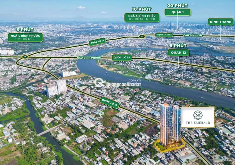 Căn hộ cao cấp mặt tiền Quốc Lộ 13, Cách Quận 1 chỉ 9km