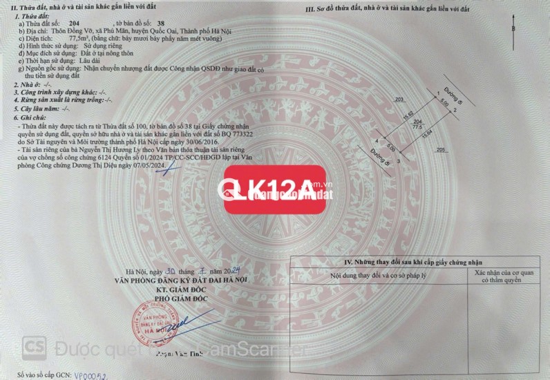 bán lô đất nghỉ dưỡng xã Phú Mãn, Quốc Oai, Hà Nội