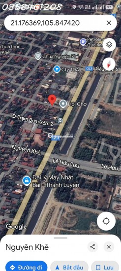 Mới- Bán đất 99m Nguyên Khê(sát Quốc lộ 3) đẹp long lanh+ ngõ thông+ ô tô tránh.