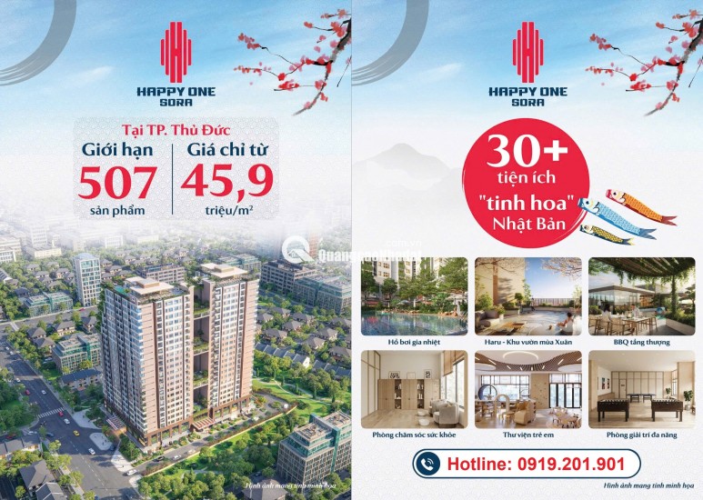 HAPPY ONE SORA – BÁN CĂN HỘ PHẠM VĂN ĐỒNG, THỦ ĐỨC GIÁ RẺ