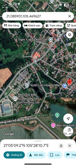 BÁN LÔ ĐẤT ĐẸP TẠI KIM SƠN SƠN TÂY Diện tích: 355m mặt tiền rộng 19m, cực đẹp, giá 3,727 tỷ