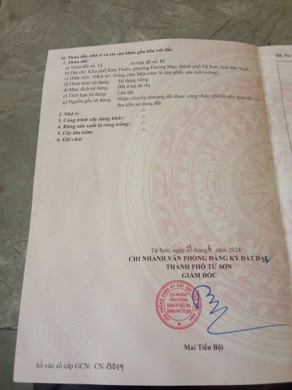 bán lô đất hương mạc từ sơn bắc ninh , diện tích khủng