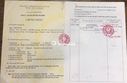 Bán Nhà Mặt Tiền Đường An Dương Vương, P.3, Q.5, 4x22m, 48 Tỷ