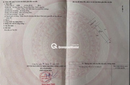 Chính Chủ Bán Đất Thổ Cư Giáp Ranh Bình Chánh Giá 2 Tỷ Sẵn Sổ