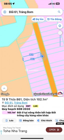  CHÍNH CHỦ BÁN LÔ ĐẤT TRUNG TÂM XÃ ĐỒI 61 – GIÁ CHỈ 880 TRIỆU – SỔ RIÊNG, THỔ CƯ 