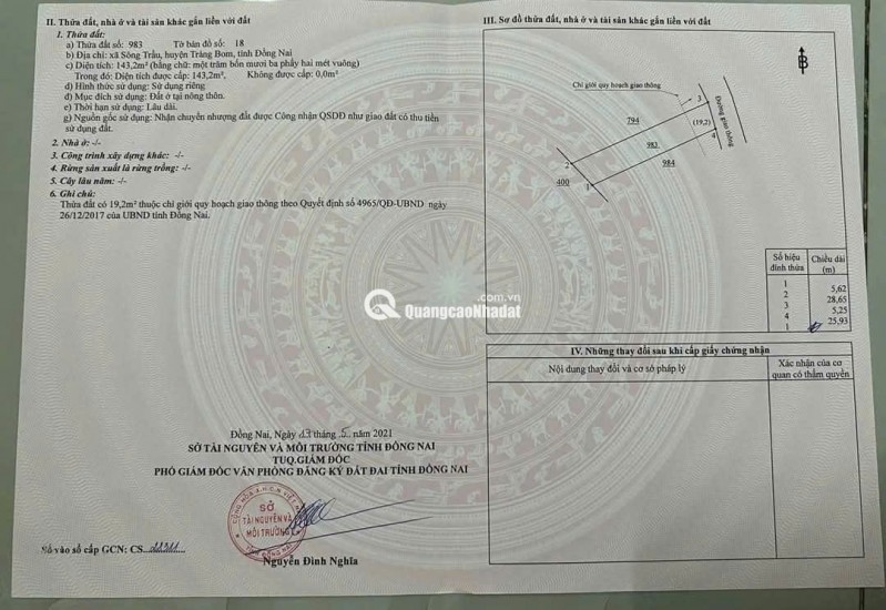  BÁN ĐẤT 143m² CHỈ TỪ 950 TRIỆU – SÔNG TRẦU, GẦN CHỢ SỐ 9 – ĐƯỜNG NHỰA, KD TỐT!