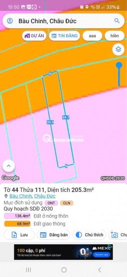 Chỉ 1 Tỷ 150 triệu là sở hữu được 6M Mặt tiền  Kim Long- Láng Lớn 205m2 có sẳn 80m2 thổ cư