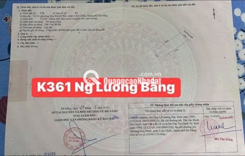 BÁN DÃY TRỌ KIỆT 361 NGUYỄN LƯƠNG BẰNG – HÒA KHÁNH – ĐANG CHO THUÊ FULL PHÒNG