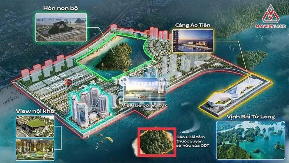 Chỉ nhỉnh 1 tỷ sở hữu ngay căn hộ mặt biển đẳng cấp, view 2 mặt vịnh Bái Tử Long