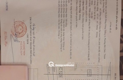 Bán  đất biệt thự Cái Dăm - Phường Bãi Cháy -Thành phố Hạ Long.