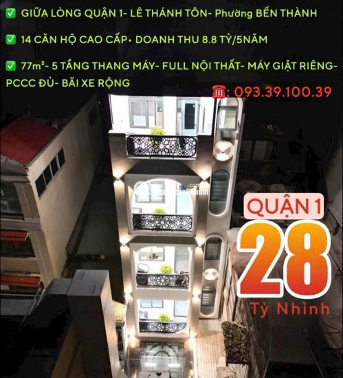 CƠ HỘI ĐẦU TƯ AN TOÀN– DÒNG TIỀN ỔN ĐỊNH TRÊN 2 TỶ/NĂM- CHDV CÁC QUẬN TRUNG TÂM: chỉ từ 11 Tỷ. LH: 0933910039