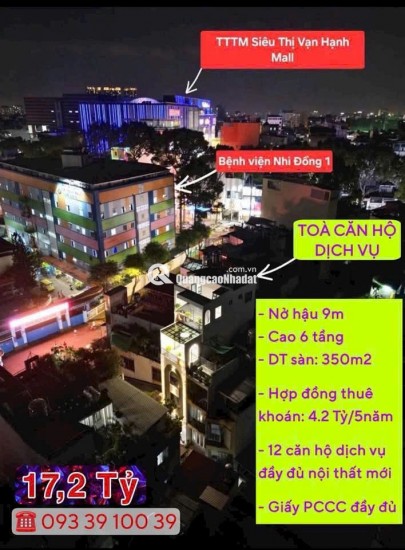 CƠ HỘI ĐẦU TƯ AN TOÀN– DÒNG TIỀN ỔN ĐỊNH TRÊN 2 TỶ/NĂM- CHDV CÁC QUẬN TRUNG TÂM: chỉ từ 11 Tỷ. LH: 0933910039