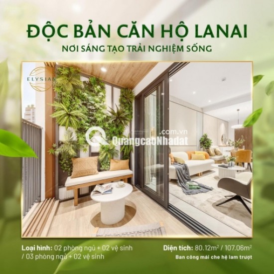 Căn hộ Elysian quận 9, rổ hàng đa dạng các căn từ 1,2,3PN giá tốt view đẹp, mua ngay trực tiếp CĐT, CK 8%, Thanh toán 5% ký HĐMB