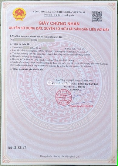 Lô góc ngay mặt tiền đường tỉnh ĐT750 nằm sát KCN giá 3,7tr/m2