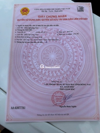 Đất nền Mặt Tiền đường Lê Hồng Phong Nhơn Trạch – Thích hợp cho thuê - kinh doanh dịch vụ.