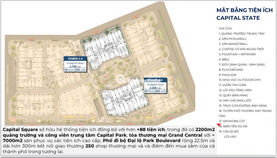 Căn hộ 1 phòng ngủ tại dự án Capital Square Đà Nẵng – Tòa C6 Kings Place