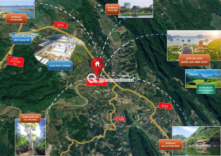 SIÊU PHẨM ĐẤT NỀN TRUNG TÂM ĐÔ THỊ- LÕI KCN THANH HÀ, THỊ TRẤN BA HÀNG ĐỒI - LẠC THỦY, HÒA BÌNH