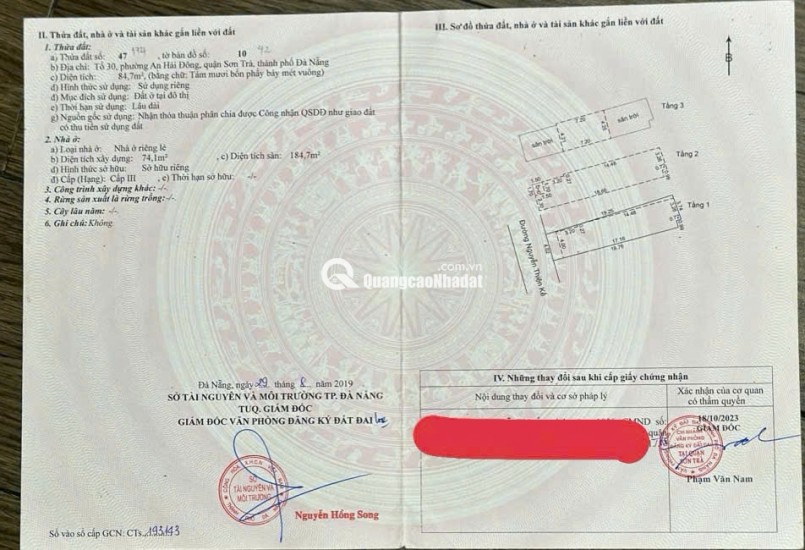 Nhà 3 tầng 61 Nguyễn Thiện Kế