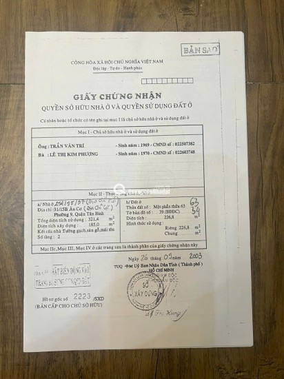 Bán Nhà Hẻm Xe Hơi 254/98/37 Âu Cơ, P9, Tân Bình