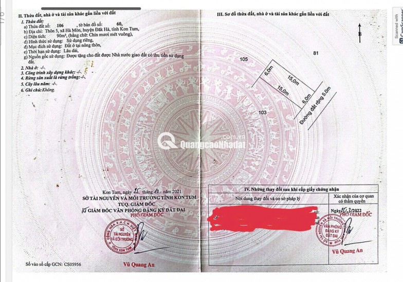  15 lô đất thổ cư giá chỉ 750tr/nền tại trung tâm Đắk Hà - Kon Tum 