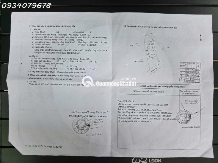 bán nhà Cầu dứa phú nông, Nha Trang