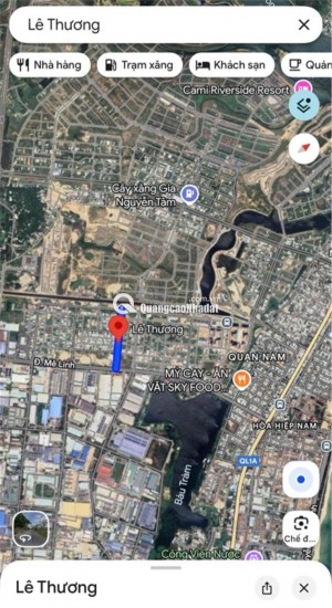 Bán đất thổ cư Lê Thương, Hòa Hiệp Nam, Liên Chiểu, Đà Nẵng. 117m2, 5x23m, giá 4.45  tỷ, sổ đỏ, hướng Tây Nam. LH: 0877661879