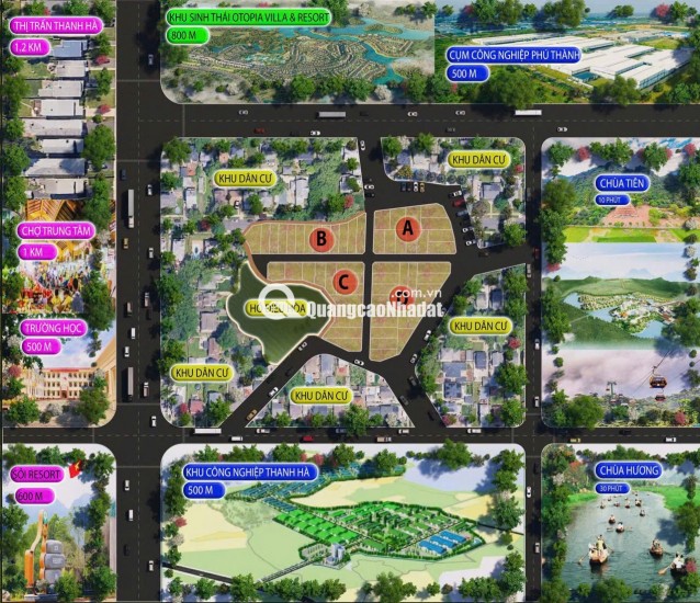 Khu đất tại Phú Thành, Lạc Thủy, Hòa Bình. Điểm nhấn vị trí nằm sát các Resort và CCN lớn trọng điểm tại Phú Thành