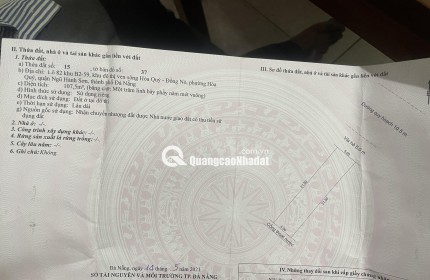 Bán đất nền dự án Nam Hòa Xuân, Ngũ Hành Sơn: 100m², mặt tiền 5m, sổ đỏ chính chủ, hướng Đông, giá chỉ 6.5 tỷ! Gọi ngay 0843222222.